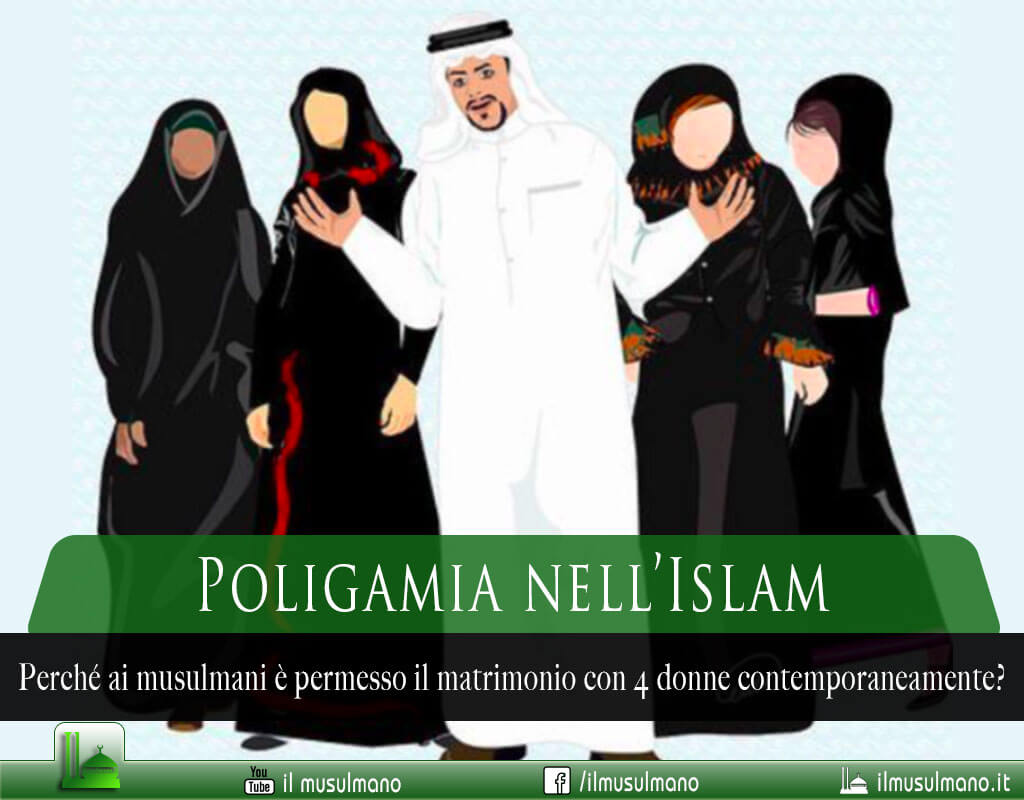 poligamia nell'islam, poliginia nell'islam, musulmani possono avere 4 mogli?,